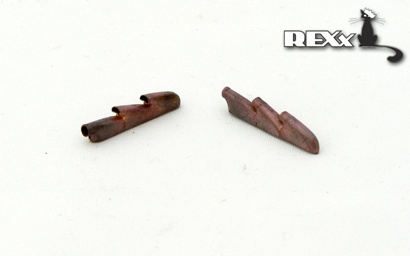 REXX metal exhaust pipes for 1/48 Hurricane Mk.I