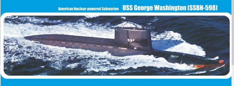 MikroMir 1/350 SSBN-658 George Washington, US nuclear missile submarine