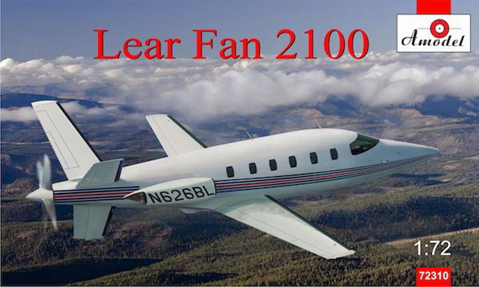 Amodel 1/72 LearAvia Lear Fan 2100 turboprop aircraft prototype