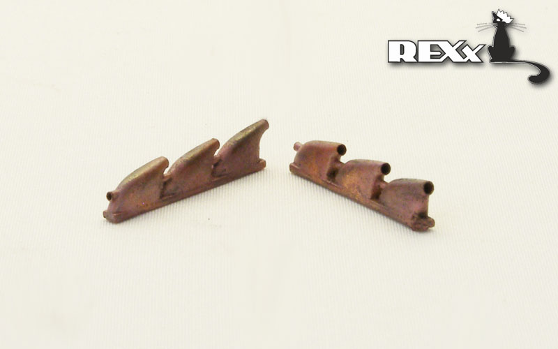 REXX metal exhaust pipes for 1/48 Dewoitine D.520
