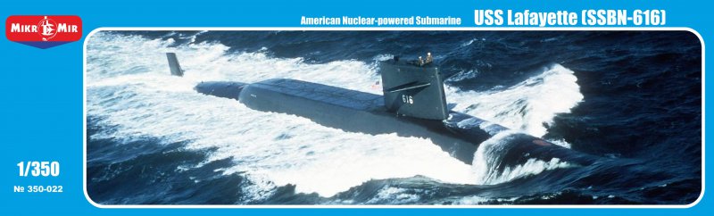 MikroMir 1/350 SSBN-616 Lafayette, US Lafayette-class missile submarine