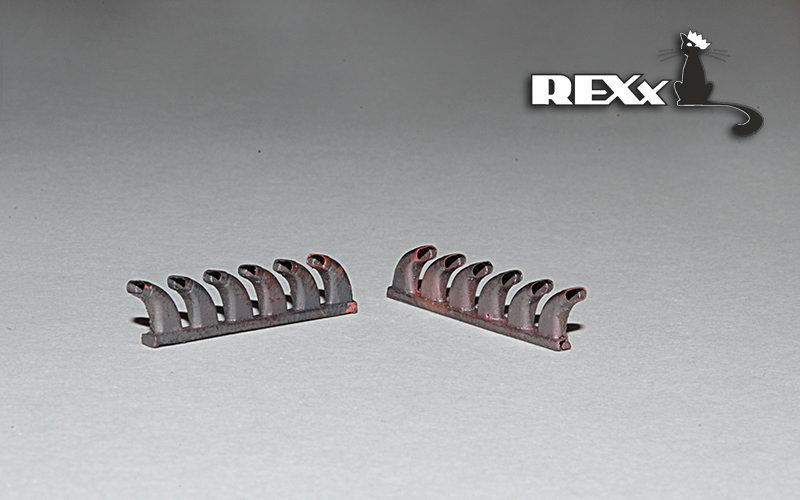 REXX metal exhaust pipes for 1/48 Spitfire Mk.XII