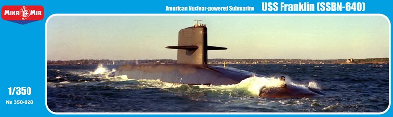 MikroMir 1/350 SSBN-640 USS Benjamin Franklin, US missile submarine