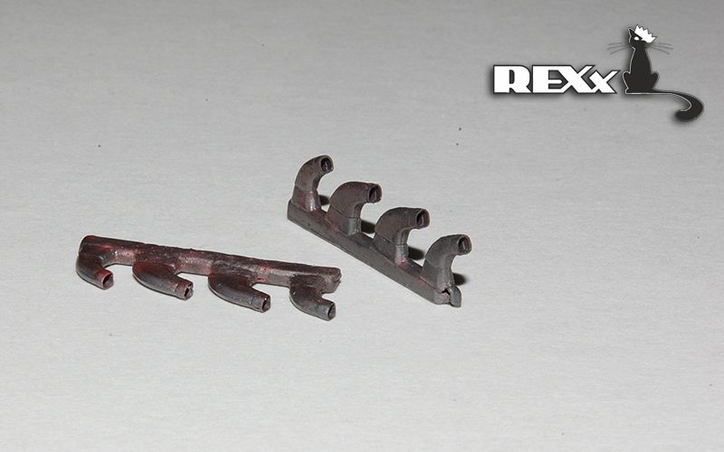 REXX metal exhaust pipes for 1/48 Yakovlev Yak-1 / Yak-7 early version