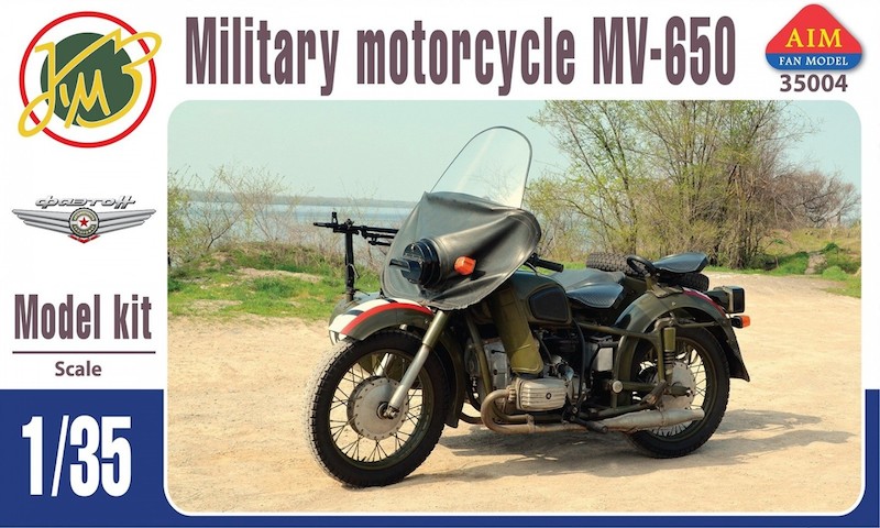 AIM 1/35 MV-650, Soviet postwar motorcycle with sidecar